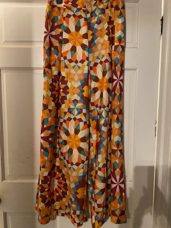 Flying Tomato Pants - Flying Tomato retro design palazzo pants size large